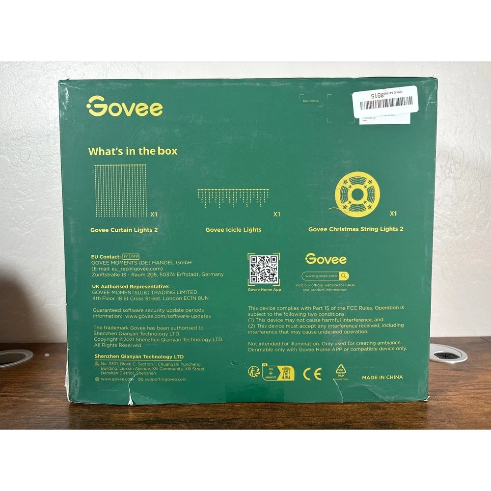 Govee Smart Christmas Lights Gift Set Curtain Icicle String Lights H1025101-US
